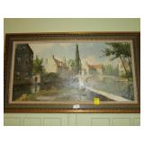 Post Impressionist, oil on canvas painting of a