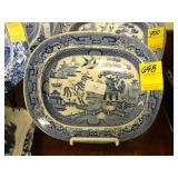 19th Century, small, Blue Willow platter, ca.