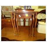 Nest of three, Queen Anne, mahogany tables