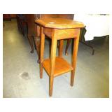 Octagonal, Arts and Crafts, oak side table, ca.