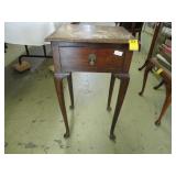 Queen Anne, oak, side table with drawer, ca. 1925