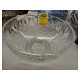 Heavy, cut crystal footed bowl signed Edinburgh