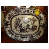 19th Century Mulberry Davenport ironstone platter