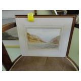 Two watercolors of Scottish lochs