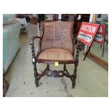 Unusual, barley twist, cane seat, bedroom