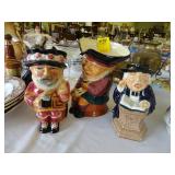 Lot of three ironstone Toby jugs