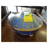 1920ï¿½s blue and gold Noritake cracker box