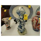 Blue and white porcelain figure of a scholar