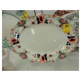 Floral ironstone platter by Royal Doulton, ca.