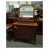 Two over three, mahogany, dressing chest, ca.