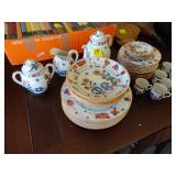 Lot of TOC china in Imari colors