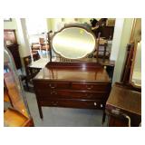 Two over two, mahogany, dressing table with
