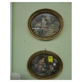 Pair of oval, Regency pictures of children with