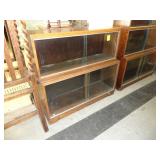 Two stack, oak, MCM bookcase