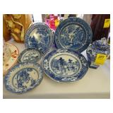 Mixed lot of Chinese 19th Century plates, Leeds