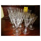 Lot of fourteen crystal cordials