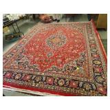 Hand knotted traditional Persian wool rug 9' 7' x