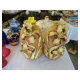 Pair of Art Nouveau Royal Dux iris vases