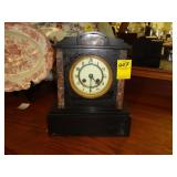 19th Century Victorian, slate mantle clock