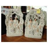 Large pair of 19th Century Staffordshire figures