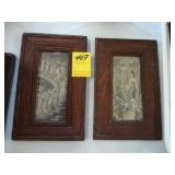Two TOC pictures in oak frames