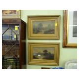 Pair of oil on board landscapes, ca. 1900