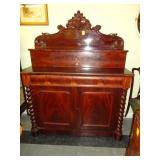 Victorian, mahogany, Chiffonier with barley twist