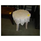 Wooden log side table