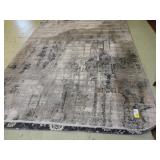 8' x 10' Pixel, grey, black and white, rug