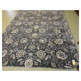 9' x 12' Floral, decorator rug in cream and