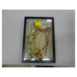 Lot of various citrine colored necklaces and