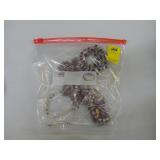Four amethyst bead necklaces along with an