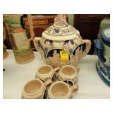 German punch bowl set