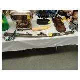 Decorative sword scabbard with gemstones