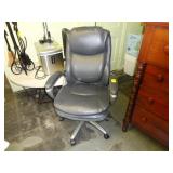 Rolling, leather, office chair, A/F