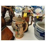 Three German steins