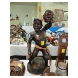 Wooden carving of a South Pacific Islander