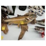 Large, mounted bass trophy