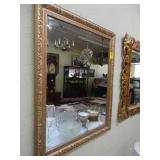 Rectangular, beveled wall mirror