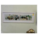 Yard long picture of pansies