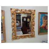 Large, Italian, gilt, wall mirror