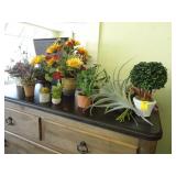 Lot of various artificial plants