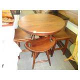 Contemporary Jamestown Gathering table and stools