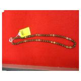 Jade and cloisonne beaded necklace