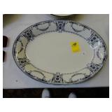 Purple and white, English ironstone platter