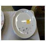 Two Japanese china platters, along with an