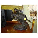 Large, bronze on marble base by Frederick