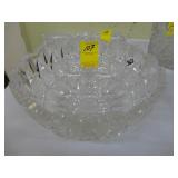 Brillant period cut glass bowl