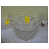 Brillant period cut glass wine holder