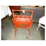 Red, vintage, magazine holder